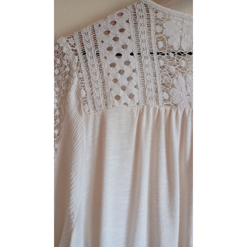 Knox Rose Ivory Lace Blouse Size XL Boho Romantic Feminine - Picture 8 of 13